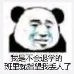 熊猫头斗图我是不会退学的,班里就指望我丢人了