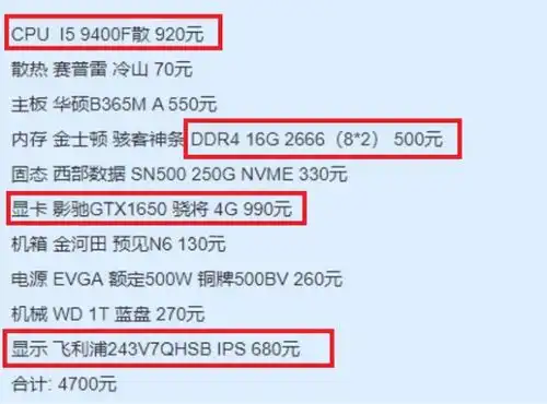 做电商运营,美工,客服配置的电脑价格5000以内有图.大神看看性价比如何,会不会卡,全面的给点意见