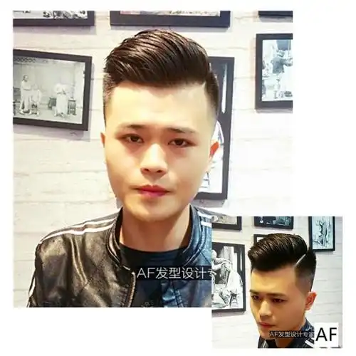胖男生头大脸大发型图