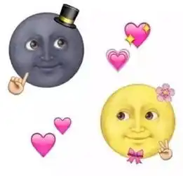 求黑脸月亮表情包啊