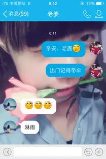女朋友发冷汗表情,说淋雨,神马意思