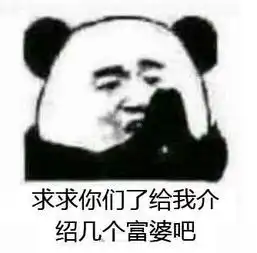 表情包求求你们了,给我介绍几个富婆吧