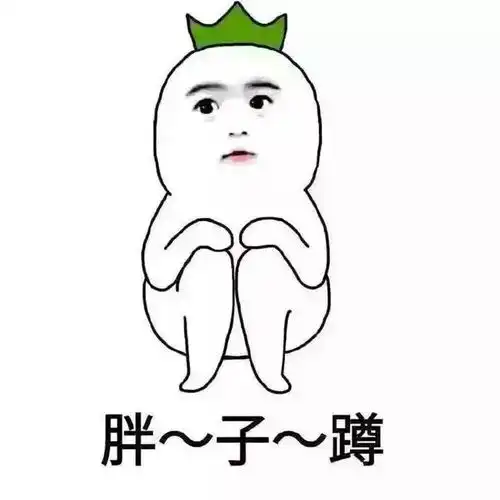 搞笑表情包胖子蹲,胖子蹲,胖子蹲不下去