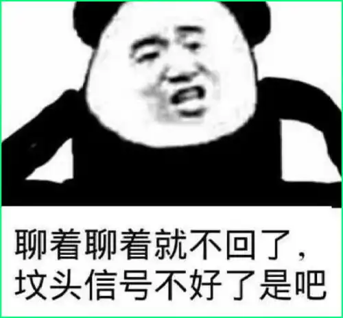 我珍藏的熊猫头表情包聊着聊着就不回了,坟头信号是不好了是吧