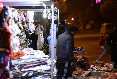 图片记录夜市摆摊人