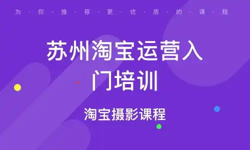 苏州淘宝电商运营班