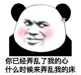 撩妹套路表情包你已经弄乱了我的心,什么时候来弄乱我的床