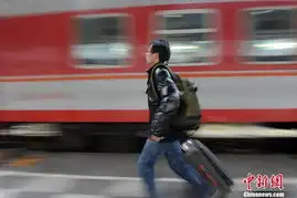春运表情站前冲刺跑与疲惫