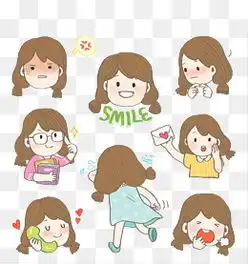 卡通小女孩表情包素材免费下载卡通小女孩表情包图片大全千库网png