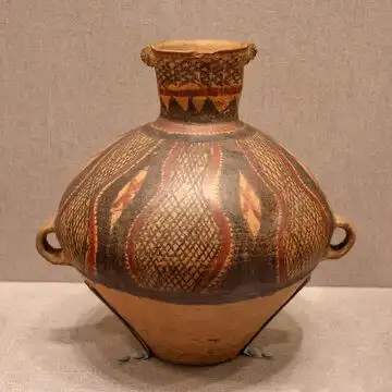 半山类型葫芦纹彩陶壶,文物考古,文化艺术,摄影素材,汇图网