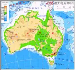 读澳大利亚地形图1主要地形abc.2澳大利亚最大的河流为,它发源于