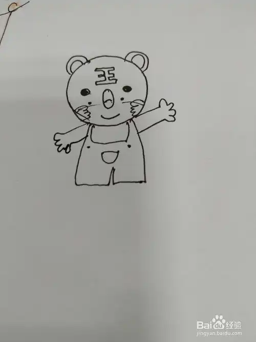 老虎简笔画怎么画,怎么画卡通小老虎简笔画
