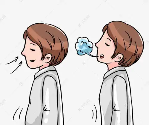 呼气的表情包呼吸过程